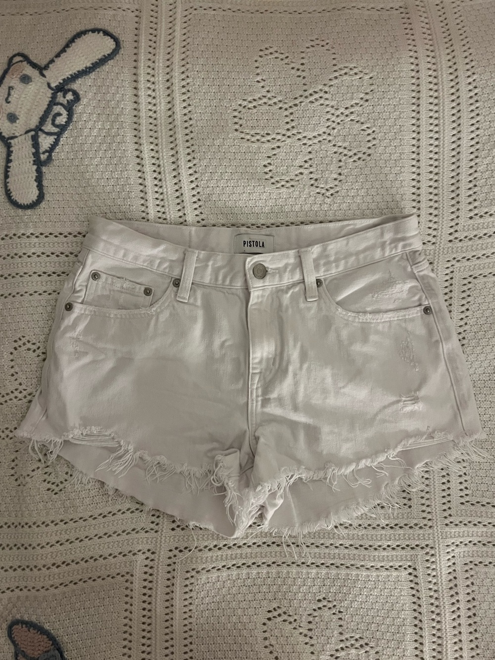 Pistola white denim shorts